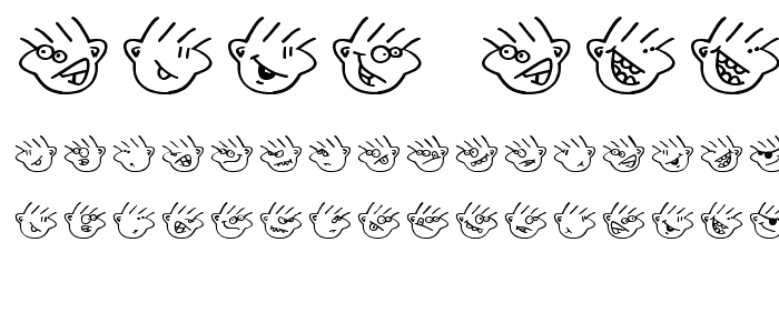 Many moods of Moe font